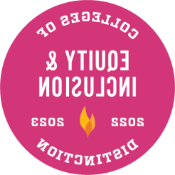 粉红色徽章，注明利记sbo是平等和包容的杰出学院.